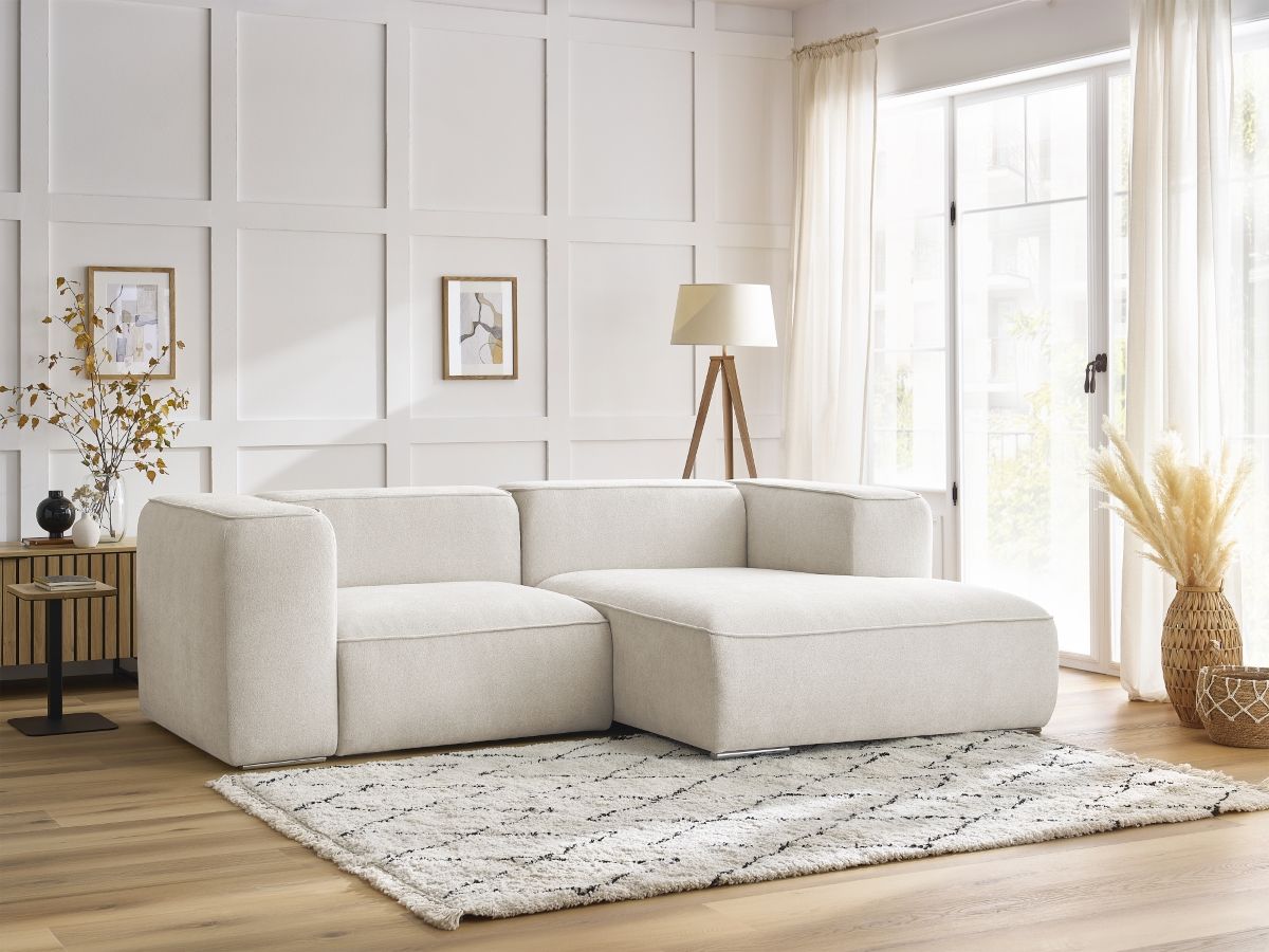 Canapé d'angle compact ZEPHYR blanc — vue 5