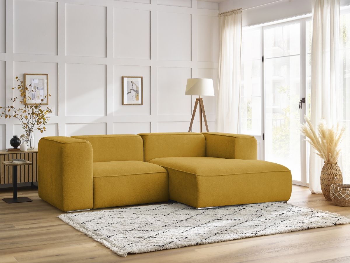 Canapé d'angle compact ZEPHYR jaune — vue 5