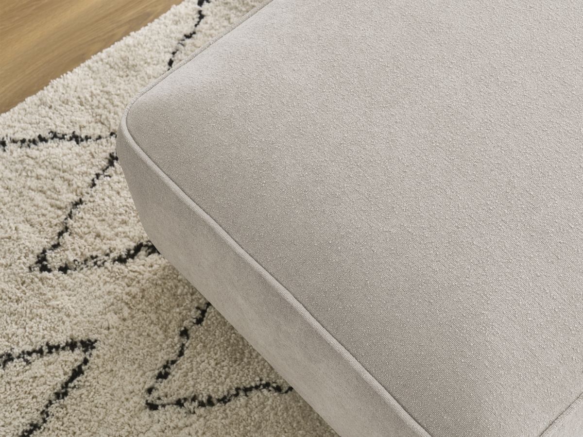Canapé d'angle fixe EVEREST tissu chiné - Orange - Angle droit - 10 coussins