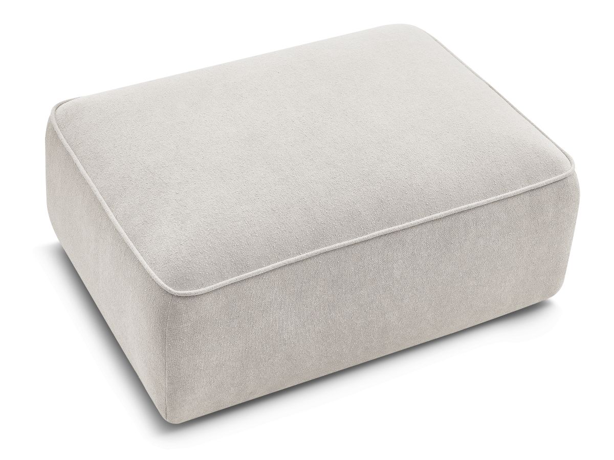 Canapé d'angle fixe EVEREST tissu chiné - Orange - Angle droit - 10 coussins
