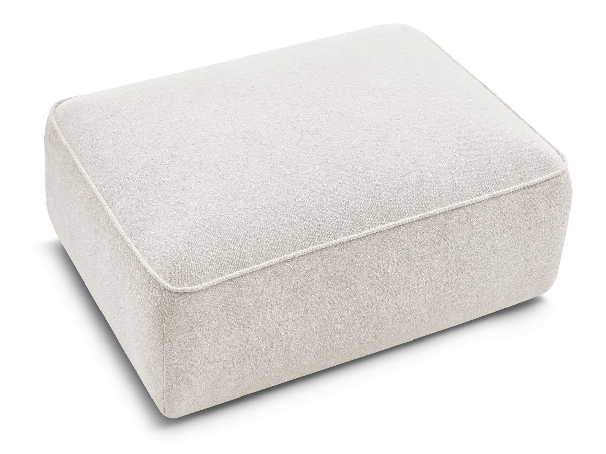Canapé d'angle fixe EVEREST tissu chiné - Orange - Angle droit - 10 coussins