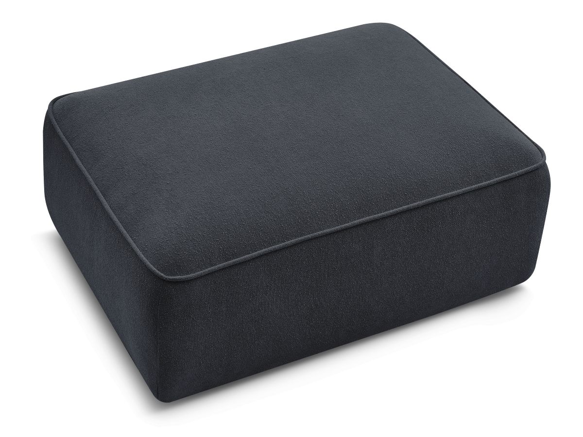 Canapé d'angle fixe EVEREST tissu chiné - Orange - Angle droit - 10 coussins