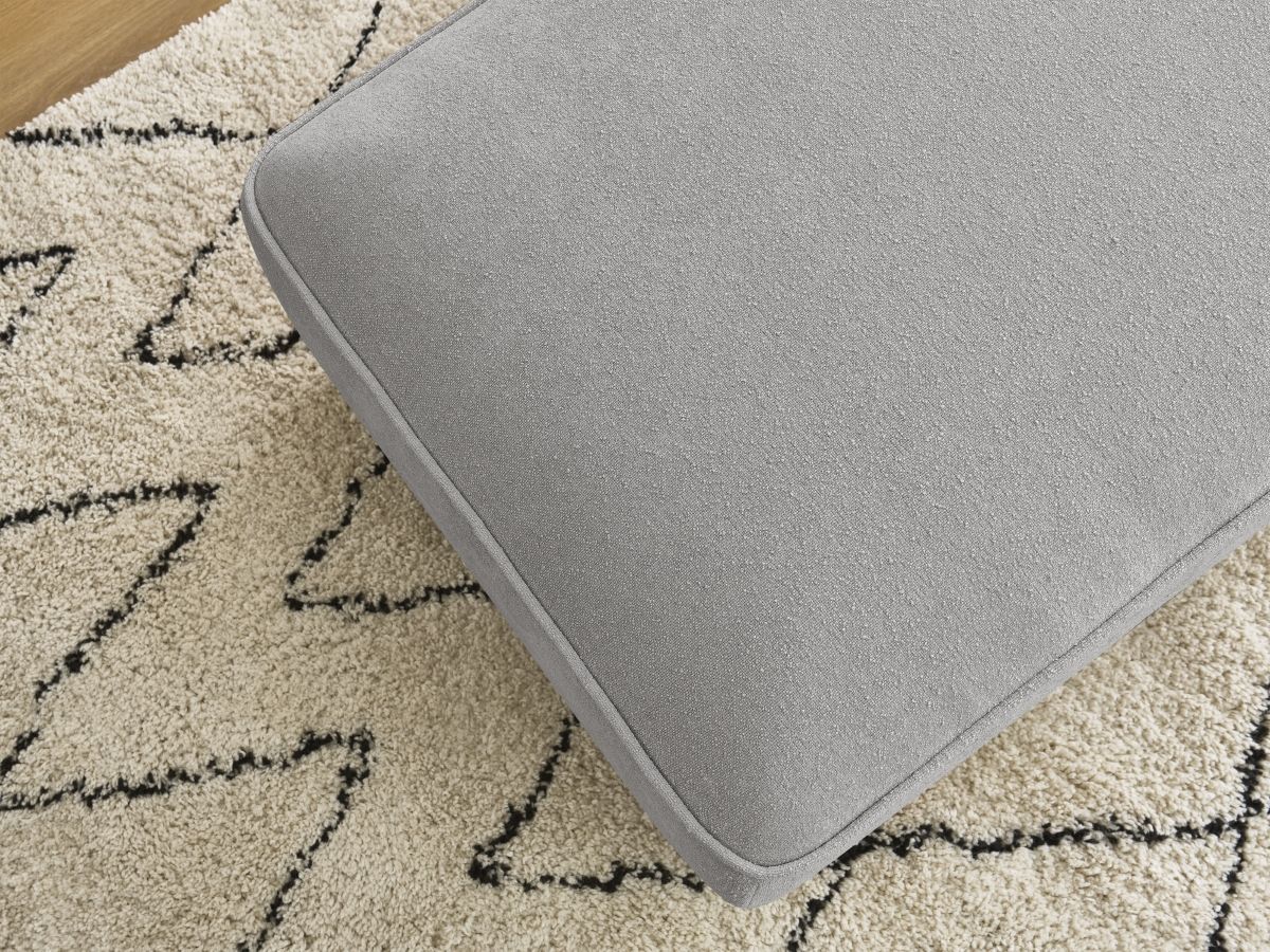 Canapé d'angle fixe EVEREST tissu chiné - Orange - Angle droit - 10 coussins