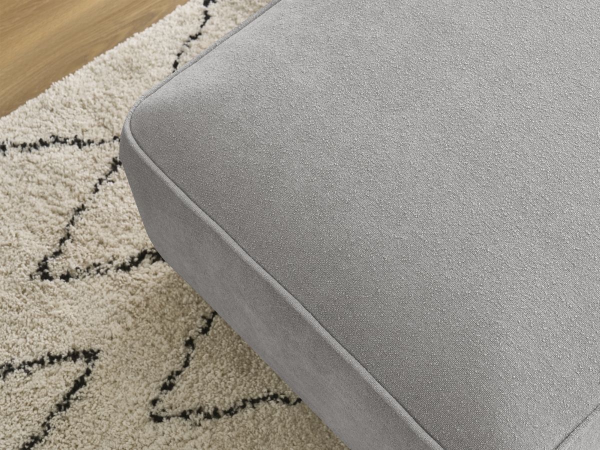 Canapé d'angle fixe EVEREST tissu chiné - Orange - Angle droit - 10 coussins