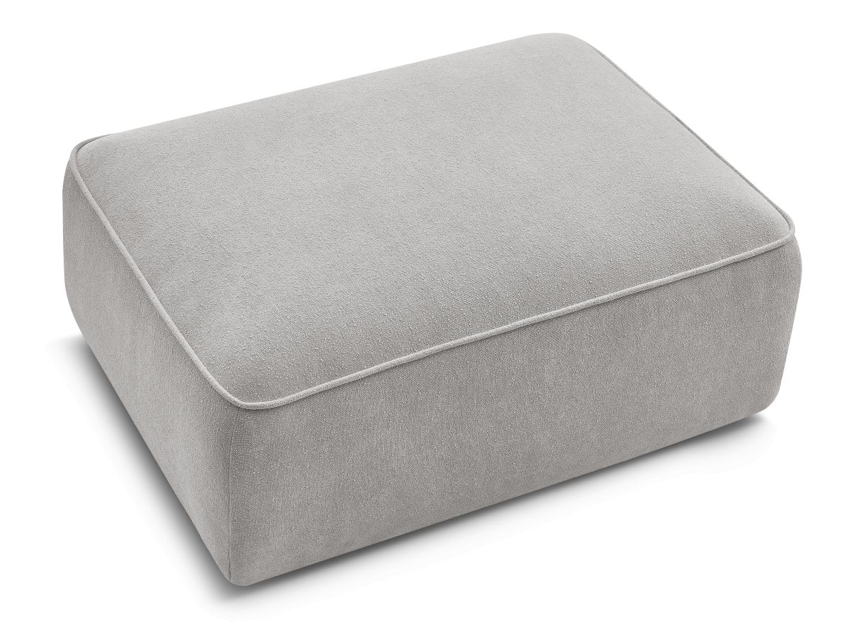 Canapé d'angle fixe EVEREST tissu chiné - Orange - Angle droit - 10 coussins