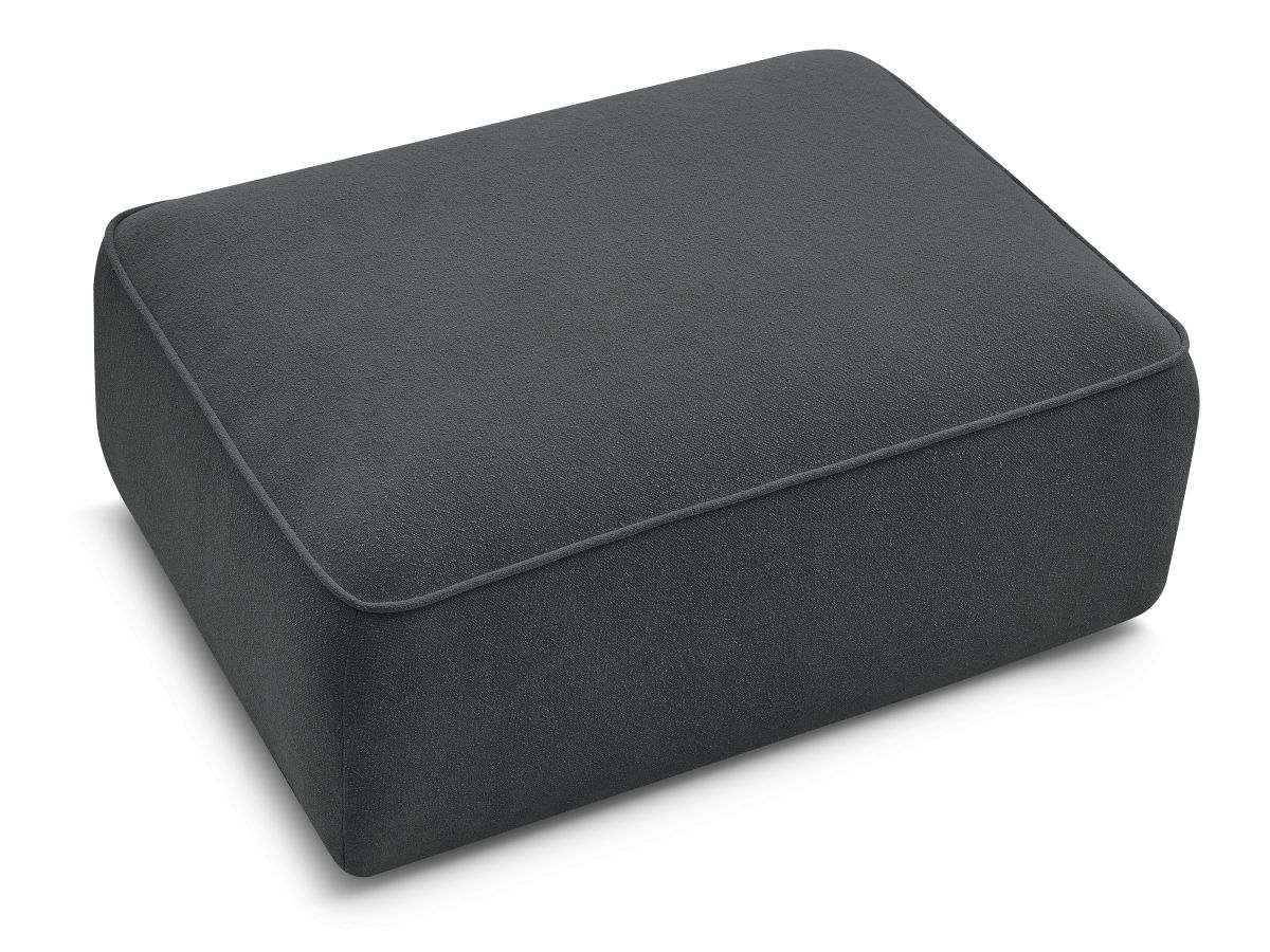 Canapé d'angle fixe EVEREST tissu chiné - Orange - Angle droit - 10 coussins
