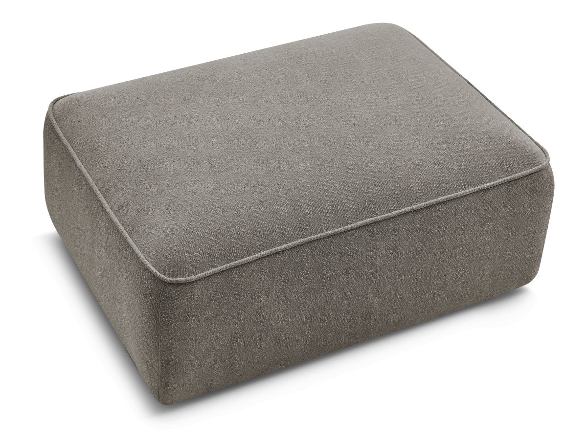 Canapé d'angle fixe EVEREST tissu chiné - Orange - Angle droit - 10 coussins