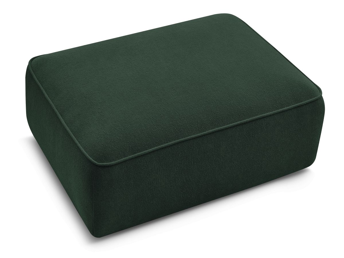 Canapé d'angle fixe EVEREST tissu chiné - Orange - Angle droit - 10 coussins