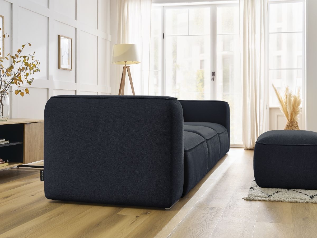 Canapé droit fixe 3 places ZEPHYR avec pouf