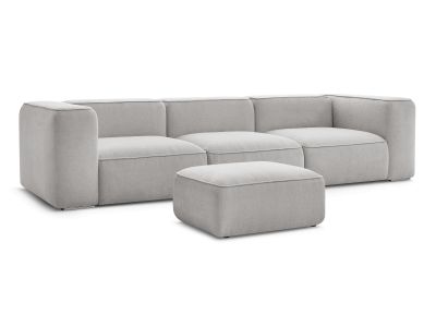 Canapé droit fixe 3 places ZEPHYR avec pouf