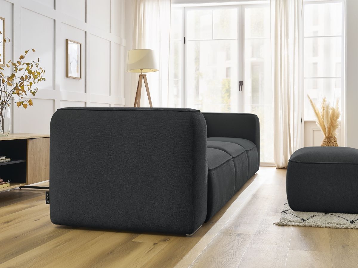 Canapé droit fixe 3 places ZEPHYR avec pouf