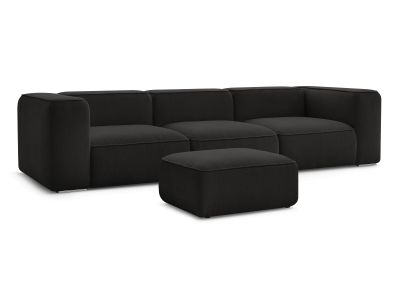 Canapé droit fixe 3 places ZEPHYR avec pouf