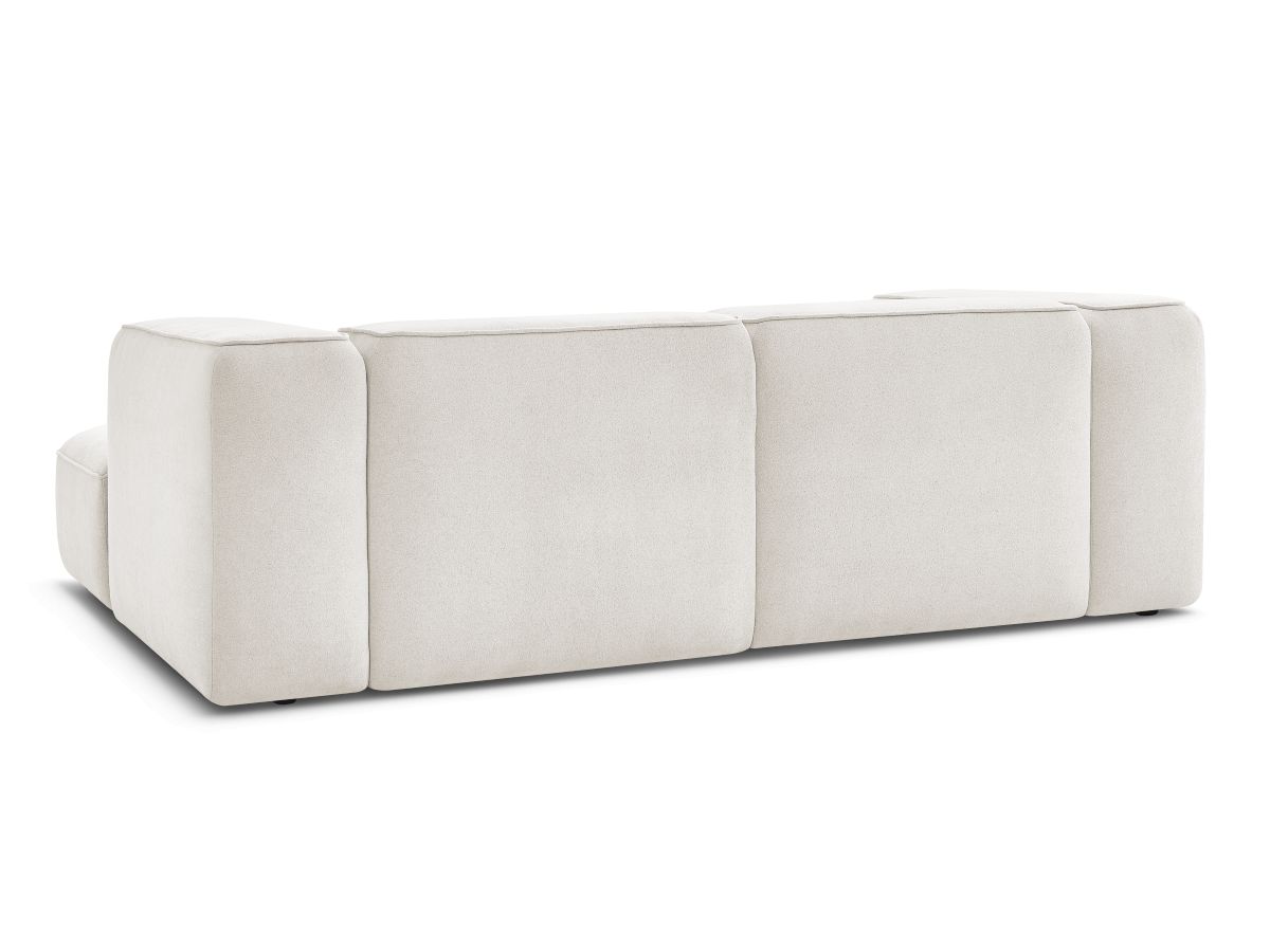 Canapé d'angle fixe EVEREST tissu chiné - Orange - Angle droit - 10 coussins