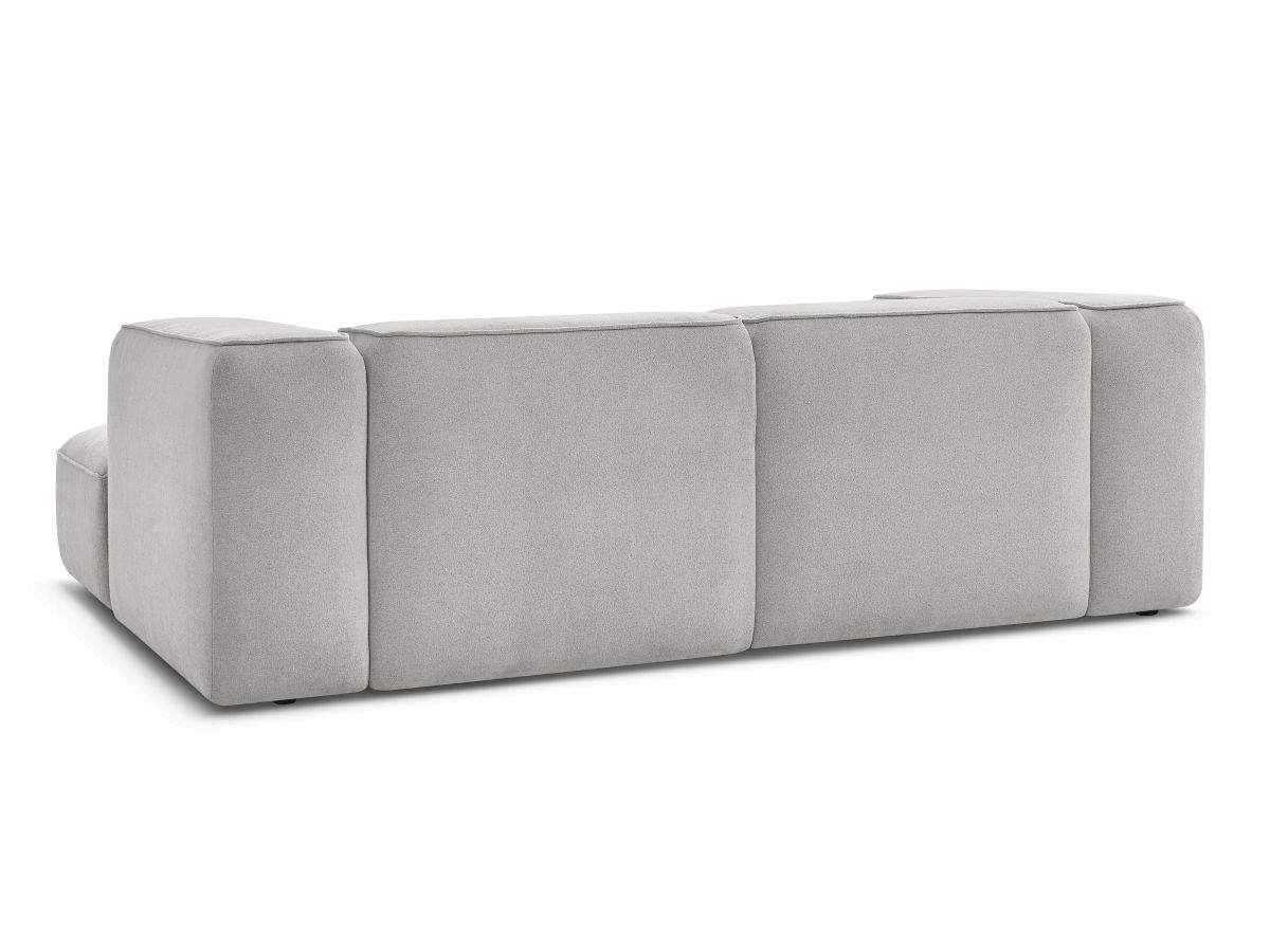 Canapé d'angle fixe EVEREST tissu chiné - Orange - Angle droit - 10 coussins