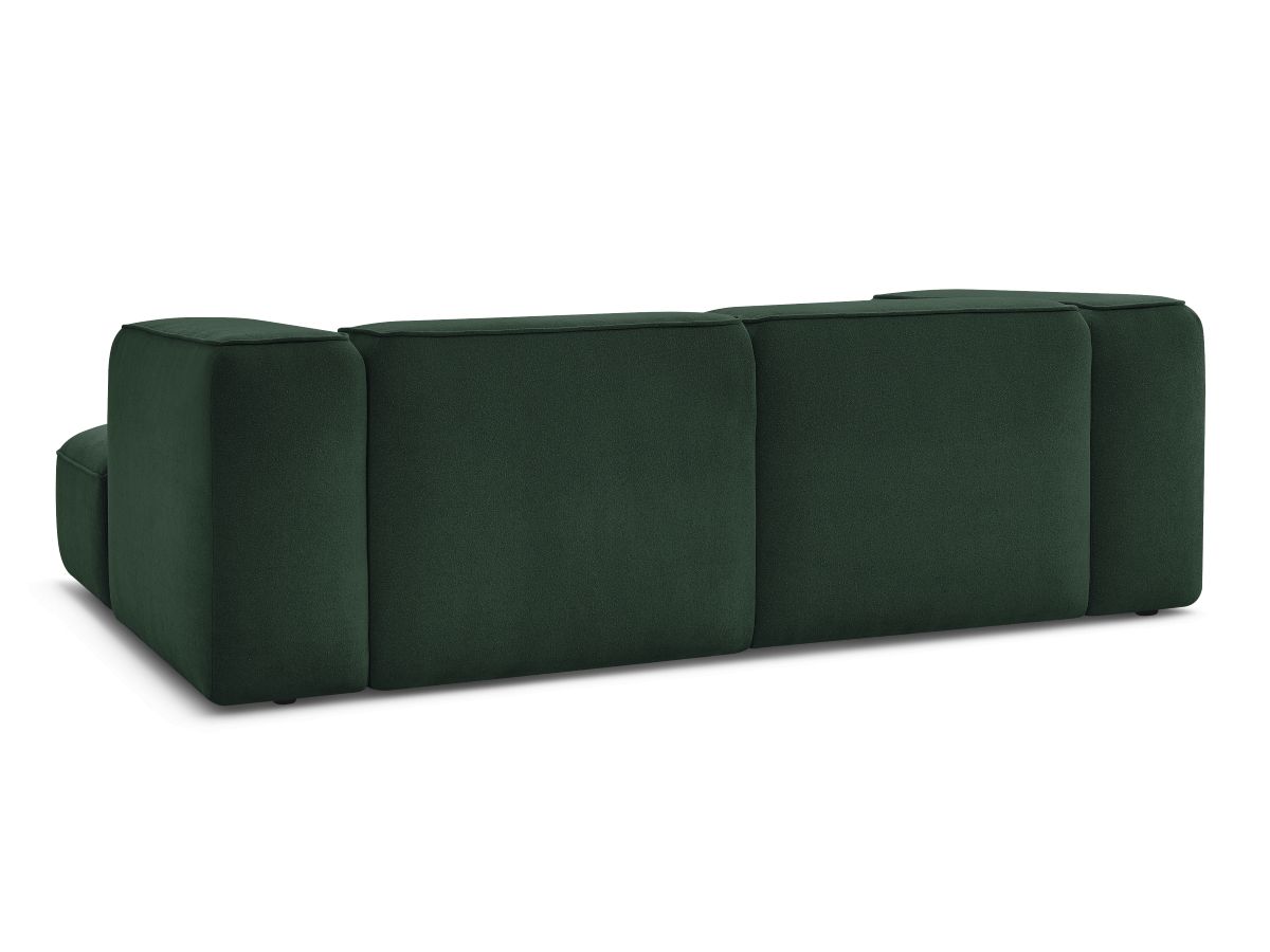 Canapé d'angle fixe EVEREST tissu chiné - Orange - Angle droit - 10 coussins