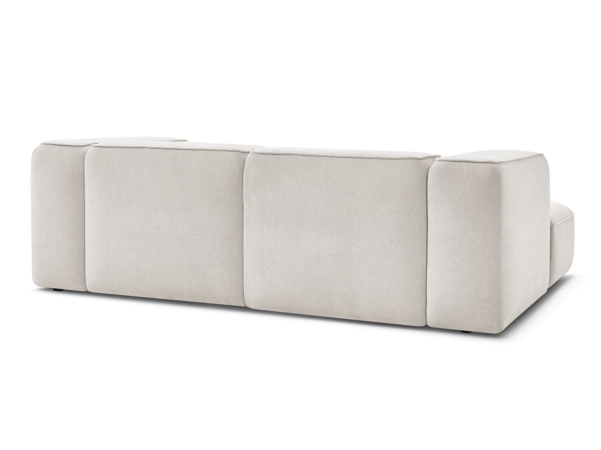 Canapé d'angle fixe compact ZEPHYR avec pouf