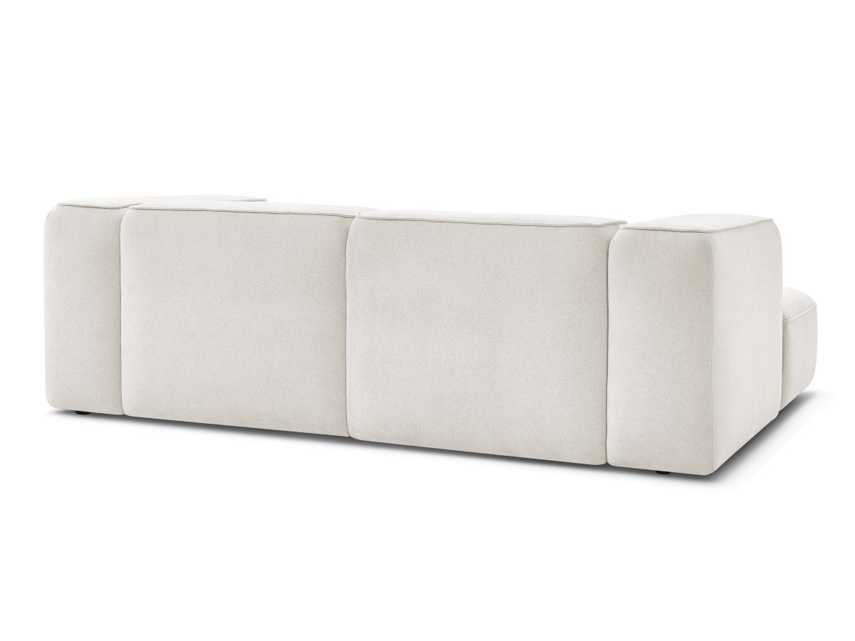 Canapé d'angle fixe compact ZEPHYR avec pouf