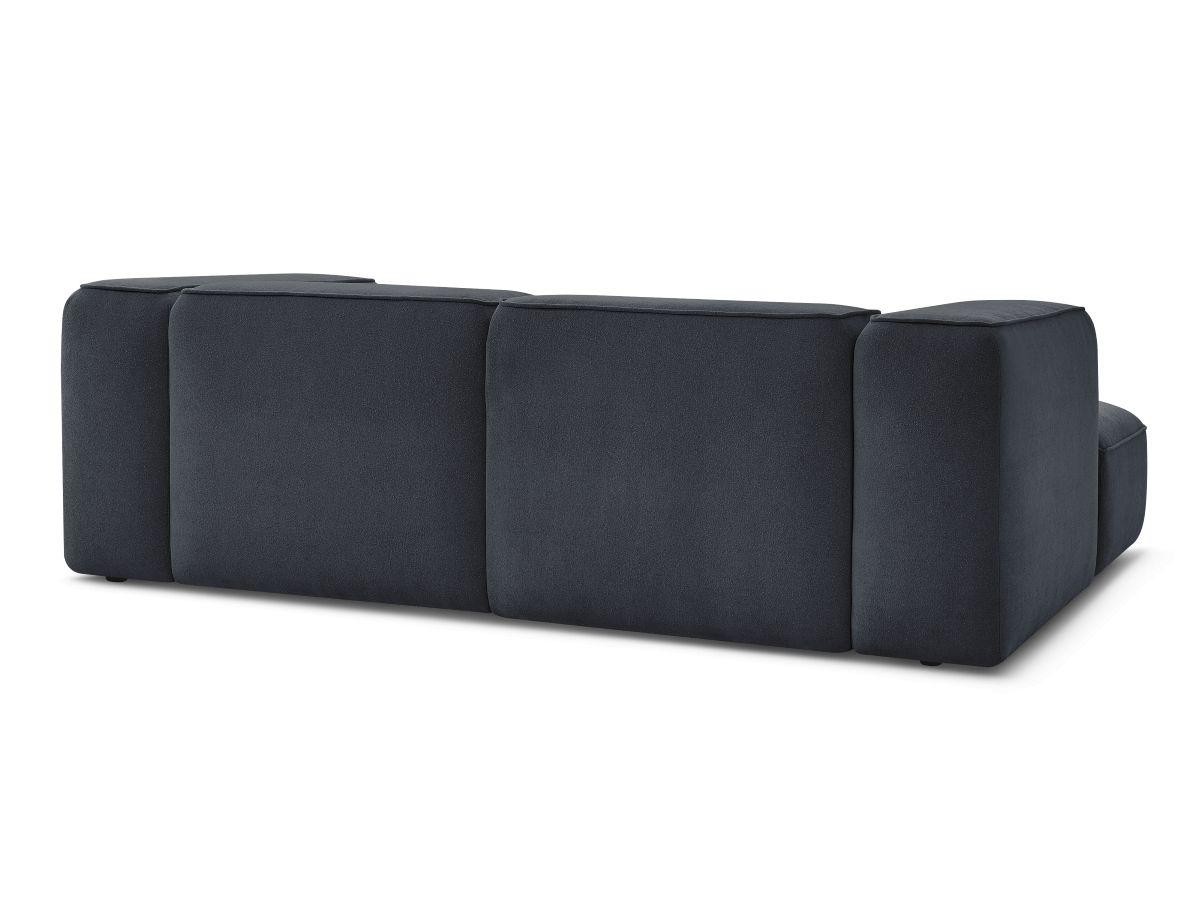 Canapé d'angle fixe compact ZEPHYR avec pouf