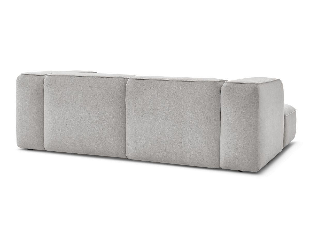 Canapé d'angle fixe compact ZEPHYR avec pouf