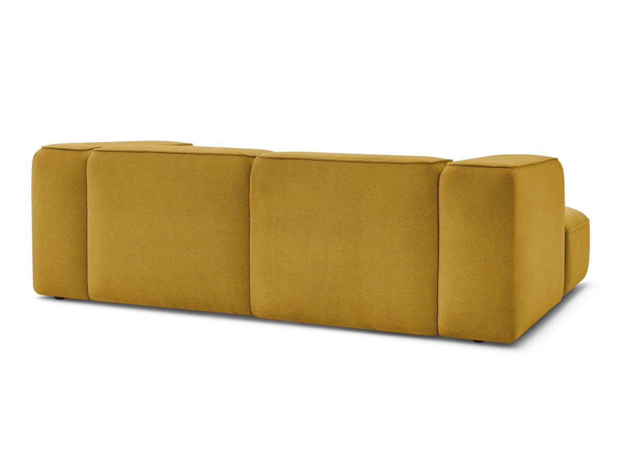 Canapé d'angle fixe compact ZEPHYR avec pouf