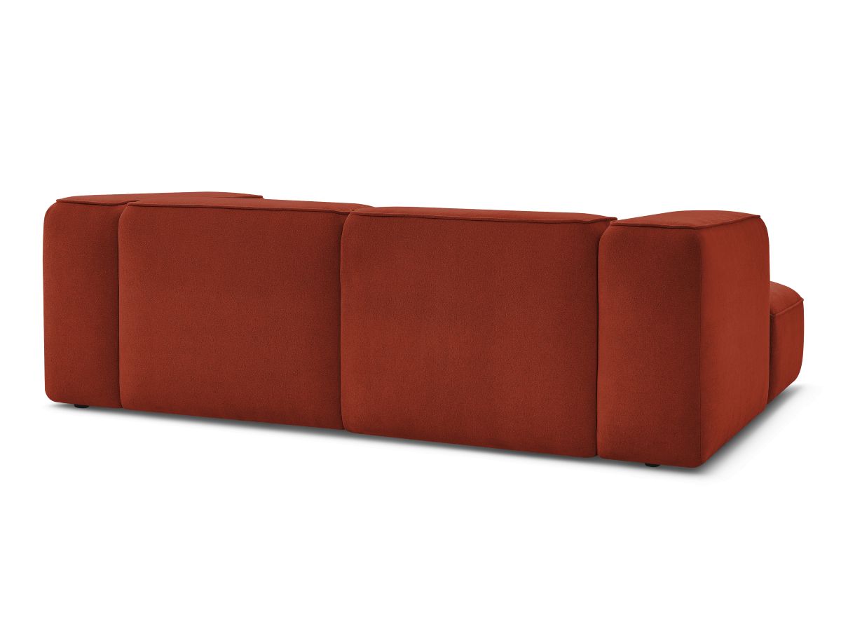 Canapé d'angle fixe compact ZEPHYR avec pouf