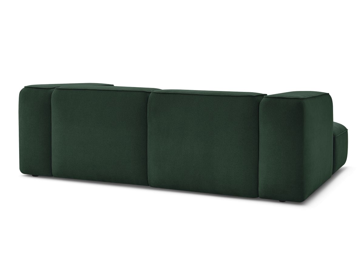 Canapé d'angle fixe compact ZEPHYR avec pouf