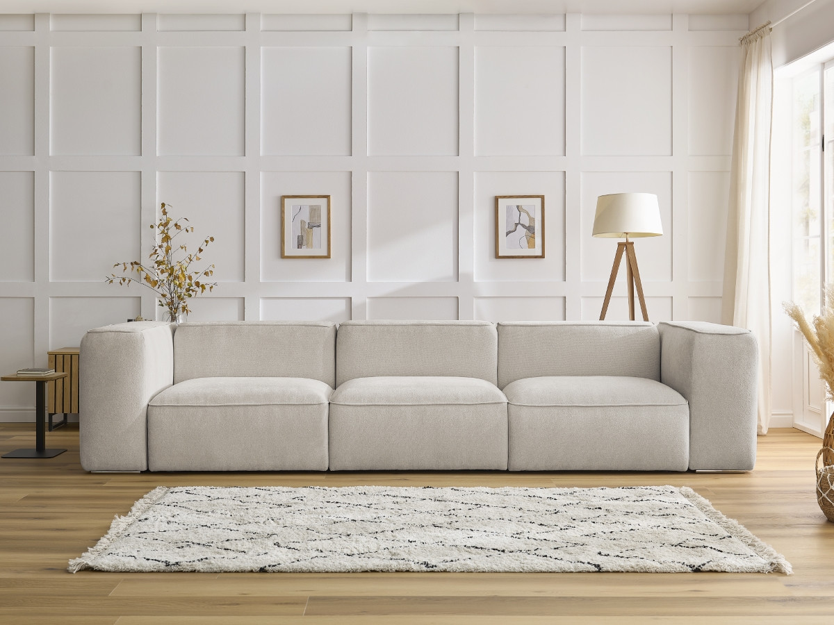 Canapé droit 3 places ZEPHYR beige — vue 5