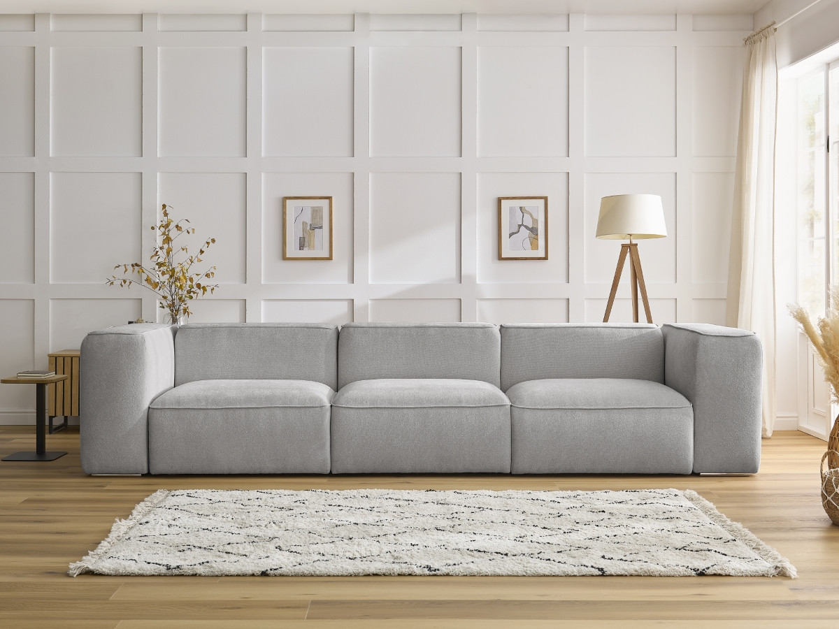 Canapé droit 3 places ZEPHYR gris clair — vue 5