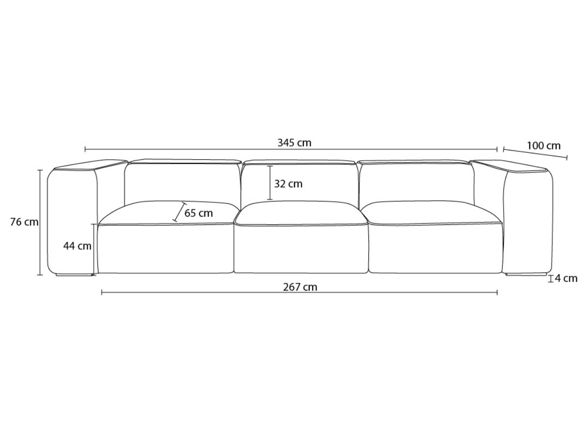 Canapé d'angle fixe EVEREST tissu chiné - Orange - Angle droit - 10 coussins