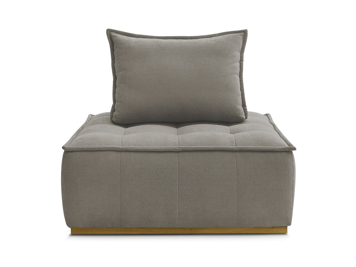 Canapé d'angle fixe EVEREST tissu chiné - Orange - Angle droit - 10 coussins