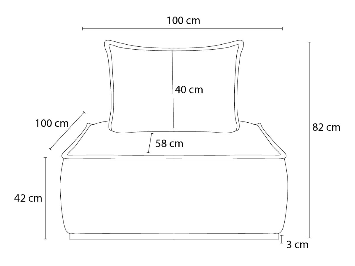 Canapé d'angle fixe EVEREST tissu chiné - Orange - Angle droit - 10 coussins