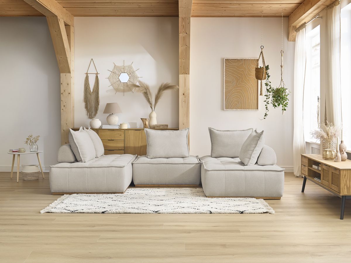 ELISA modulaire panoramabank met 3 eenpersoonsfauteuils en 1 tweepersoonsfauteuil