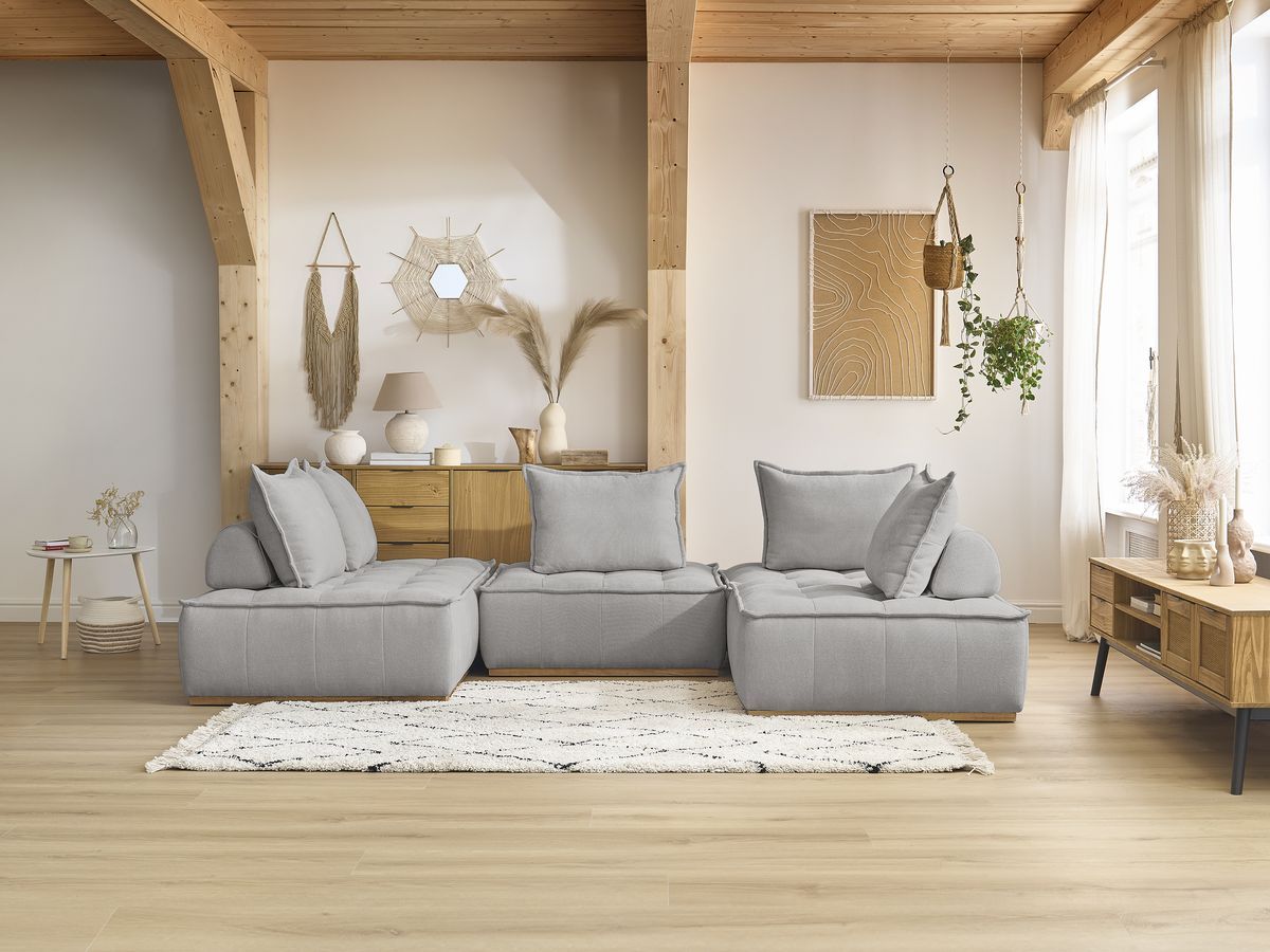 ELISA modulaire panoramabank met 3 eenpersoonsfauteuils en 1 tweepersoonsfauteuil