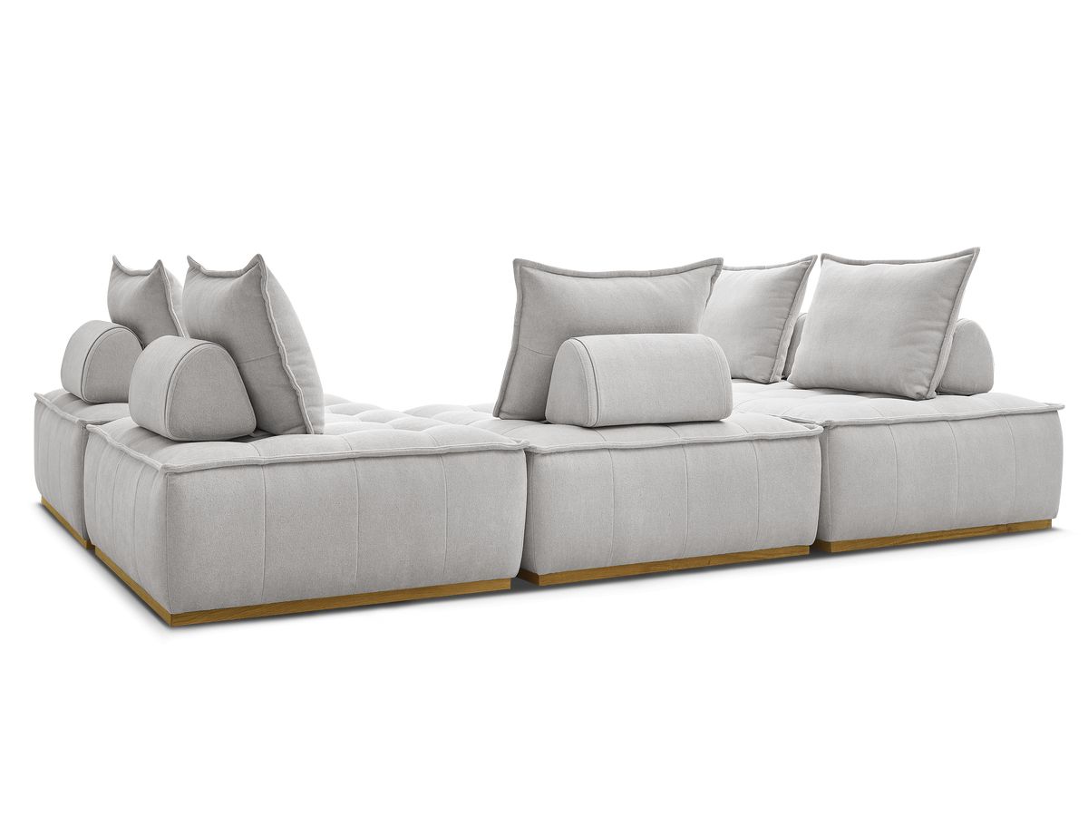ELISA modulaire panoramabank met 3 eenpersoonsfauteuils en 1 tweepersoonsfauteuil
