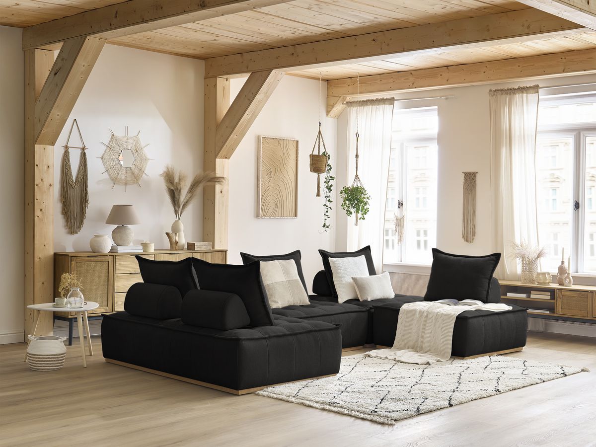 ELISA modulaire panoramabank met 3 eenpersoonsfauteuils en 1 tweepersoonsfauteuil