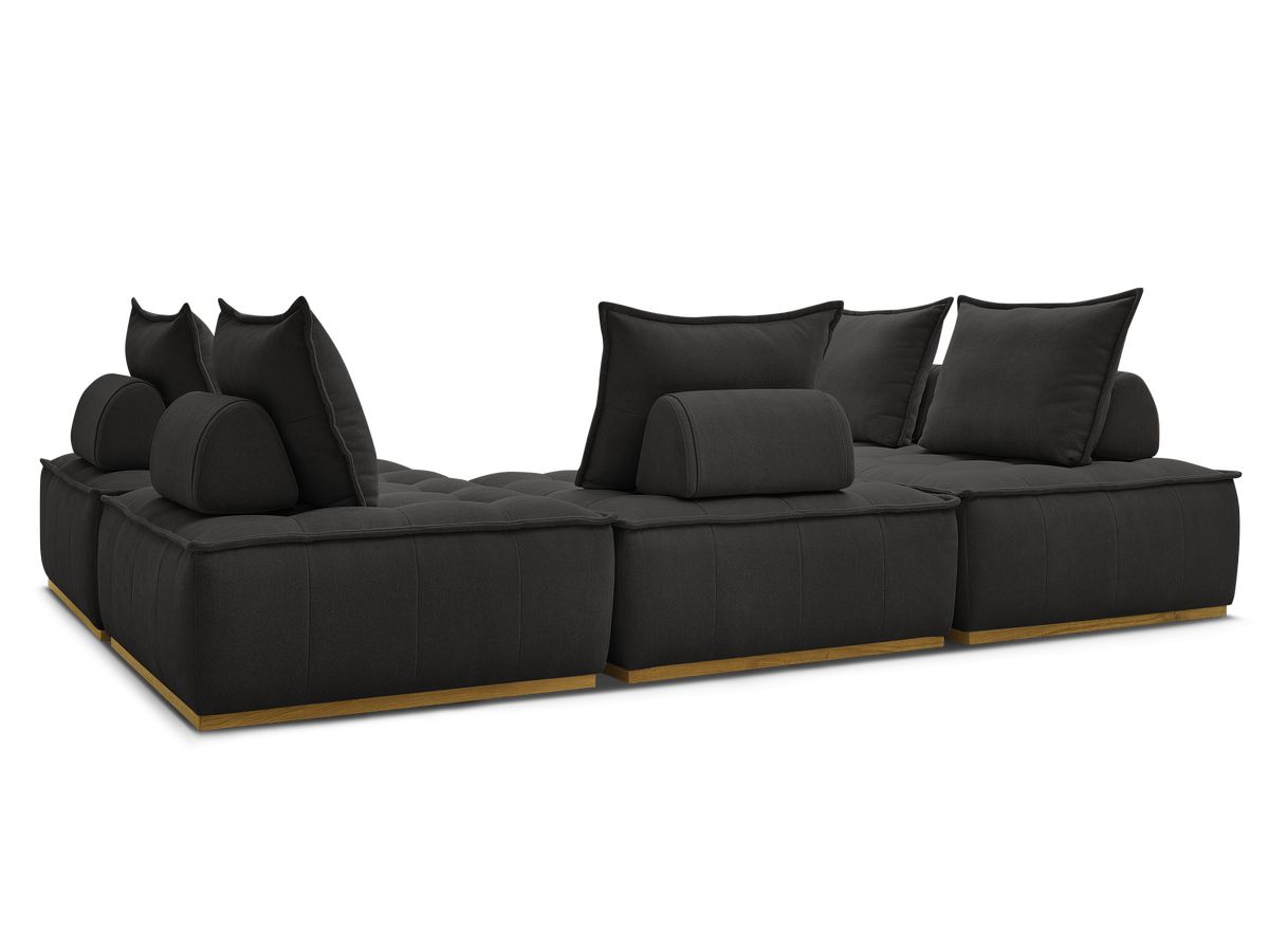 ELISA modulaire panoramabank met 3 eenpersoonsfauteuils en 1 tweepersoonsfauteuil