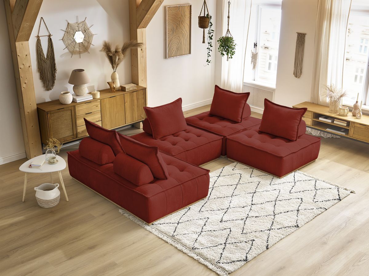 Canapé panoramique modulable ELISA orange — vue 5