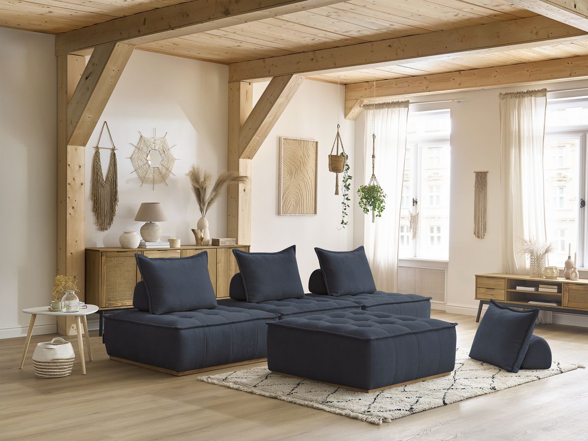 Canapé droit modulable ELISA bleu foncé — vue 5
