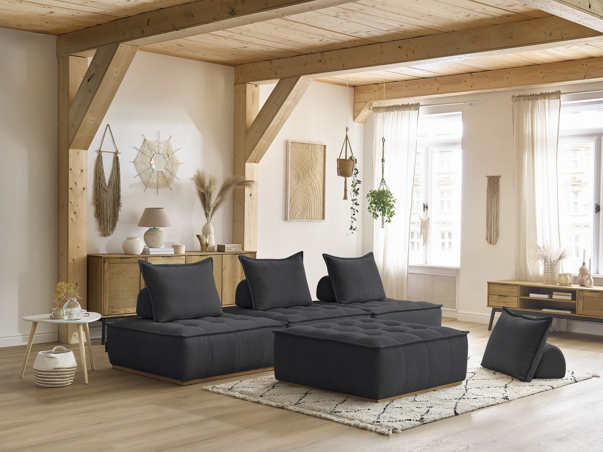 Canapé droit modulable ELISA gris foncé — vue 5