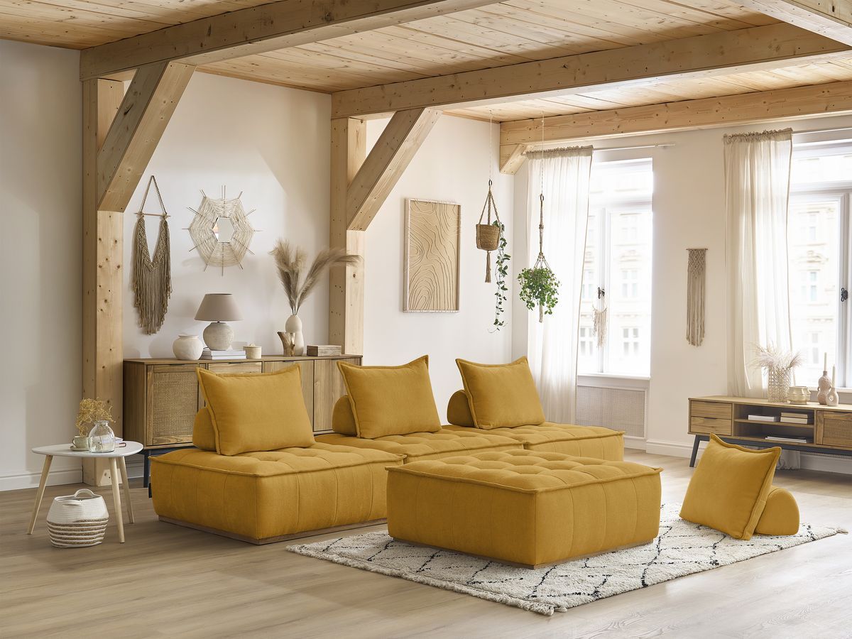 Canapé droit modulable ELISA jaune — vue 5