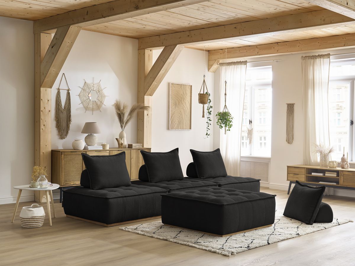 Canapé droit modulable ELISA noir — vue 5