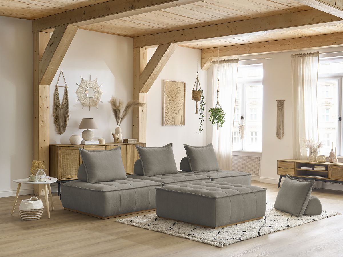 Canapé droit modulable ELISA taupe — vue 5