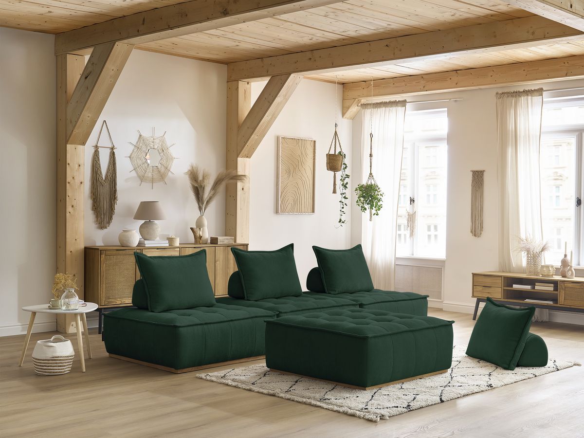 Canapé droit modulable ELISA vert — vue 5