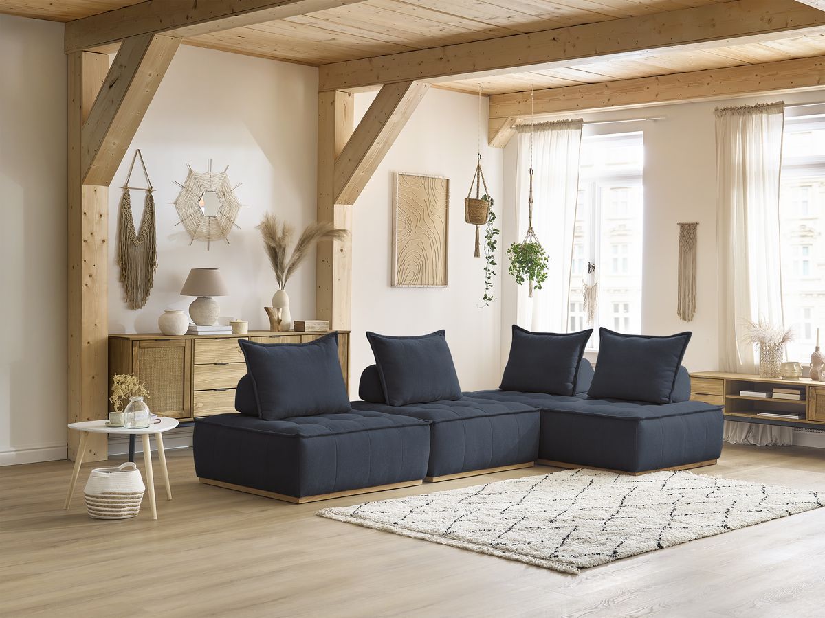 Canapé d'angle modulable ELISA bleu foncé — vue 5