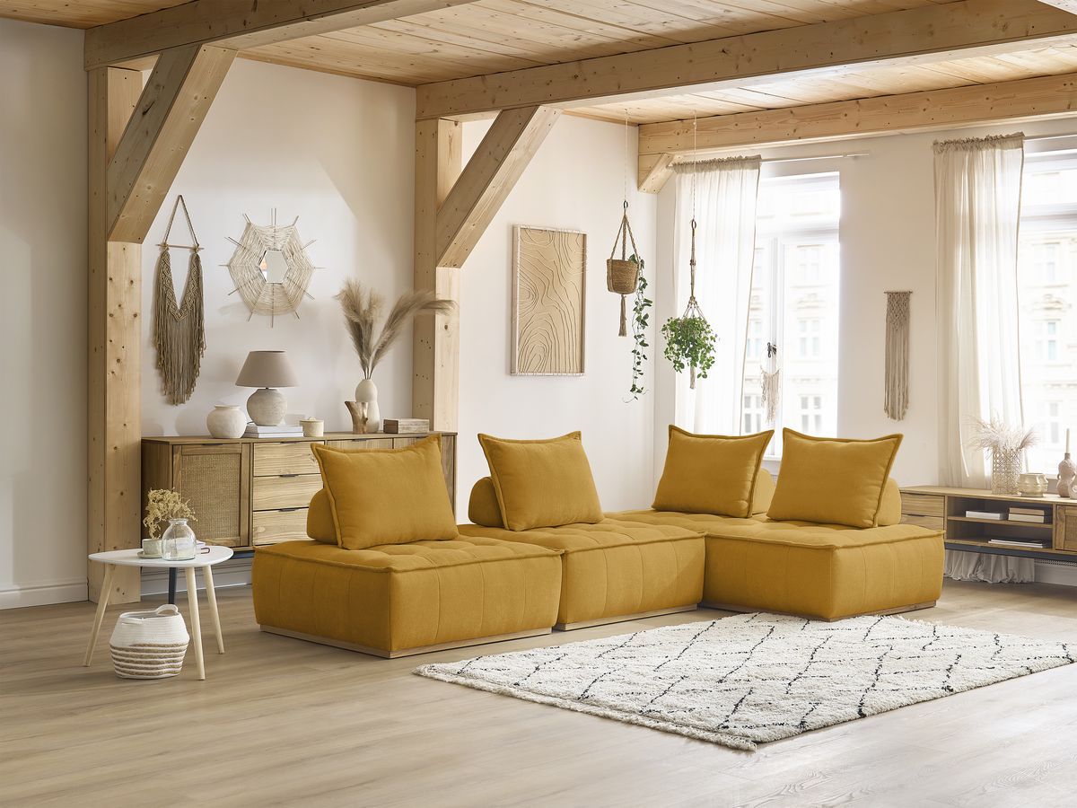 Canapé d'angle modulable ELISA jaune — vue 5