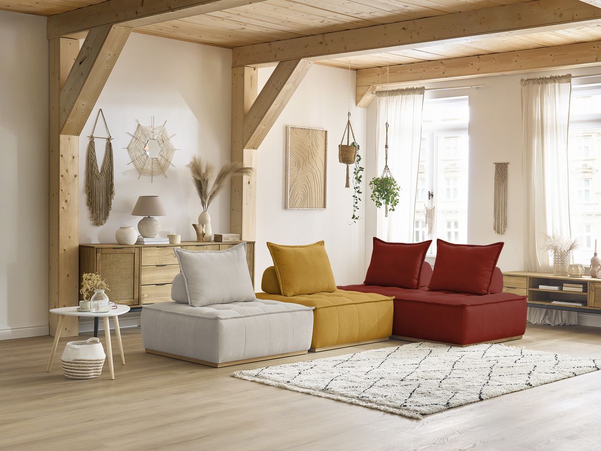 Canapé d'angle modulable ELISA multicolore — vue 5