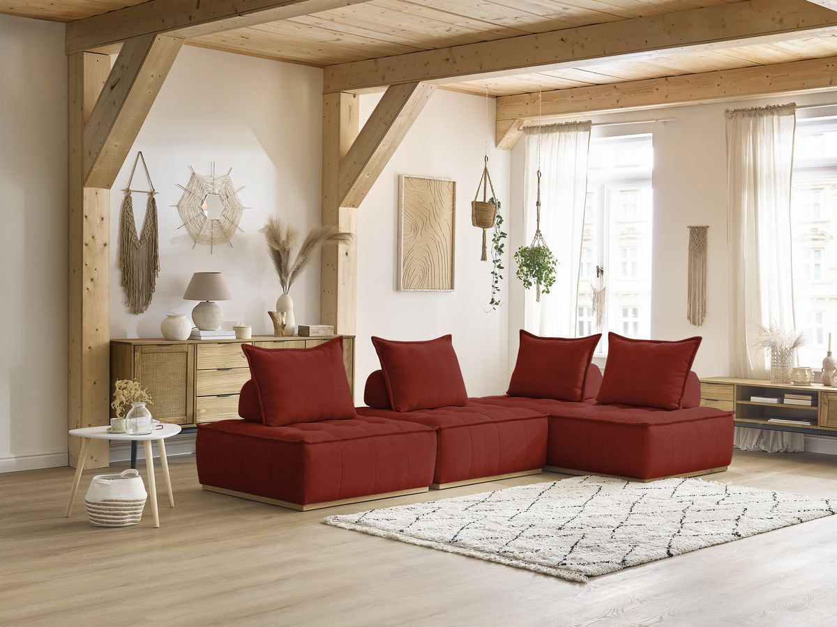 Canapé d'angle modulable ELISA orange — vue 5