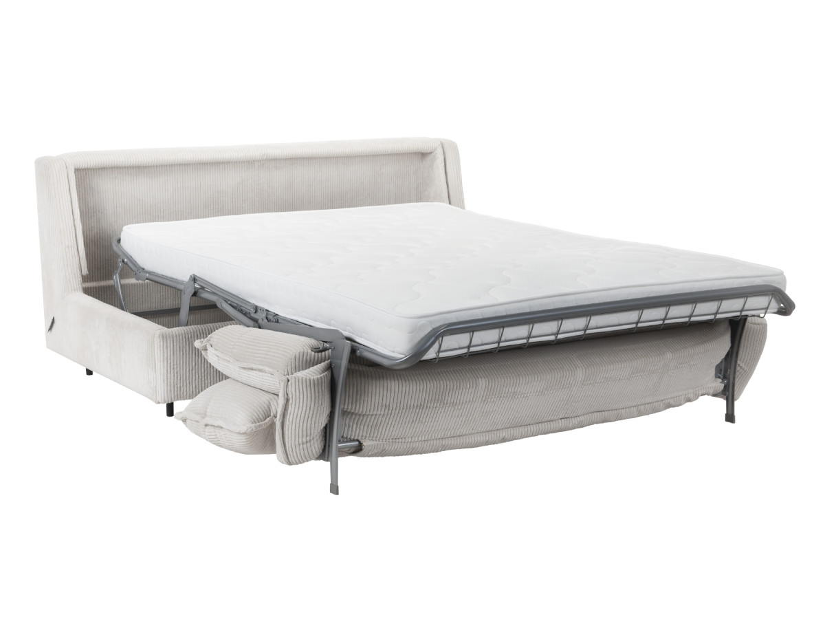 Rozkładana sofa prosta z systemem szybkiego rozkładania ISADORA sztruks