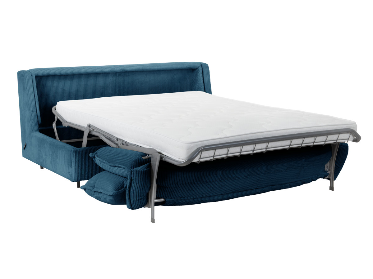 Rozkładana sofa prosta z systemem szybkiego rozkładania ISADORA sztruks