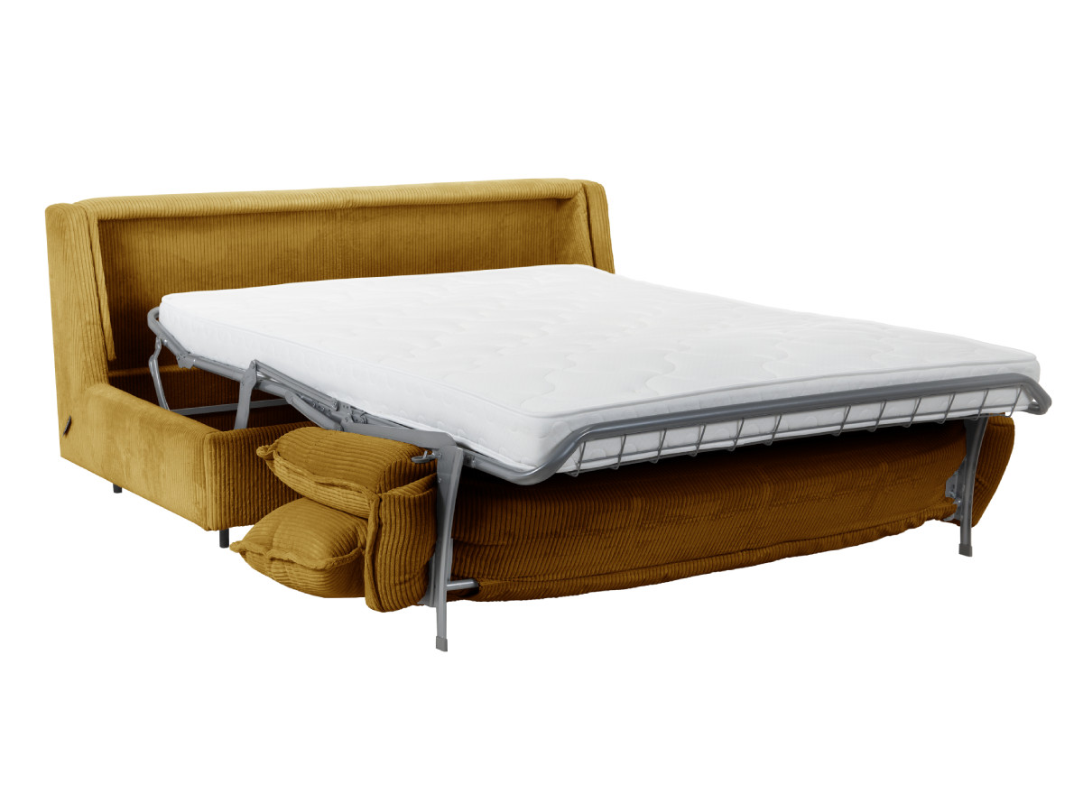 Rozkładana sofa prosta z systemem szybkiego rozkładania ISADORA sztruks